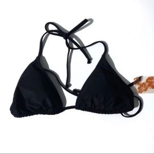 Joe Boxer Black Bikini Top sz L {214}